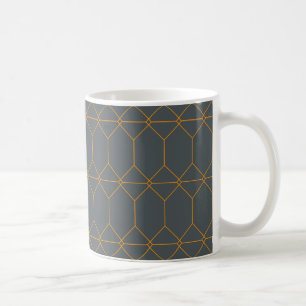 Mug Vert, or, simple, rétro, élégante illustration