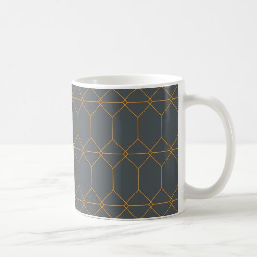Mug Vert, or, simple, rétro, élégante illustration (Droite)
