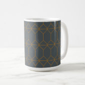 Mug Vert, or, simple, rétro, élégante illustration (Devant droit)