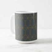 Mug Vert, or, simple, rétro, élégante illustration (Devant gauche)