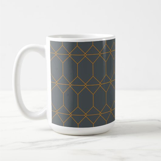 Mug Vert, or, simple, rétro, élégante illustration (Gauche)