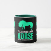 Mug Vert Oui Je Sens Comme Un Cheval (Centre)