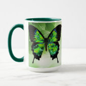 Mug vert papillon (Gauche)