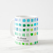 Mug Vert Personnalisé pour Enseignant (Devant gauche)