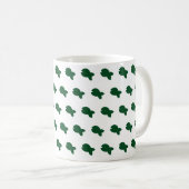 Mug Vert Poisson Poisson Blanc (Devant droit)