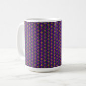 MUG VERT PURPLE JAUNE MARDI GRAS FLEUR DI LIS (Devant gauche)