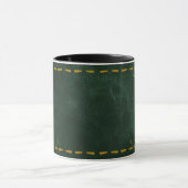 Mug Vert restaurateur en cuir cousu (Centre)