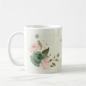 Mug vert sauge blush floral  (Gauche)