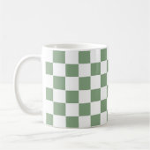 Mug Vert sauge et blanc à carreaux (Gauche)