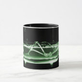 Mug Vert squelettique de noir de Bath de rayon X (Centre)