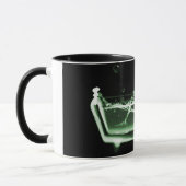 Mug Vert squelettique de noir de Bath de rayon X (Gauche)