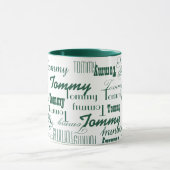 Mug verte Créez votre propre nom Motif (Centre)
