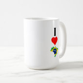 Mug Vertical I Love Brazil / I Heart Brazil Brésil (Devant droit)