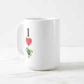 Mug Vertical I Love Brazil / I Heart Brazil Brésil (Devant gauche)