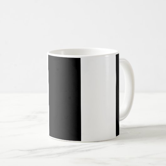 Mug Verticale rayée noire et blanche (Devant droit)