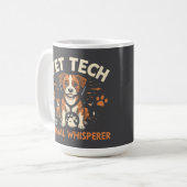 Mug Vet Tech Animal Whisperer mignet Chiot Stethoscope (Devant gauche)