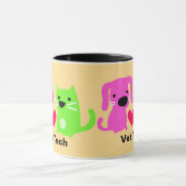 Mug Vet Tech Chien & Chat & Coeur (Centre)