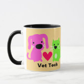 Mug Vet Tech Chien & Chat & Coeur (Gauche)