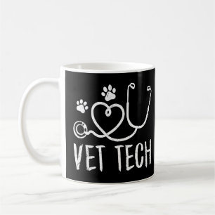 Mug Vet Tech Love Animaux Empreinte de patte Vettechli