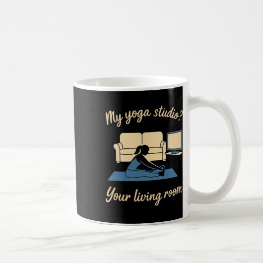 Mug Vêtements actifs de yoga à la maison Mon studio de (Droite)