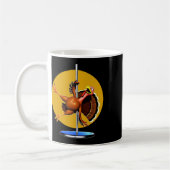 Mug Vêtements de danse drôle de dinde Pôle de danse Th (Gauche)