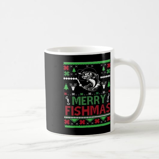 Mug Vêtements de Noël pour pêche laids B Poisson (Droite)