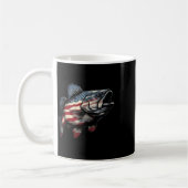 Mug Vêtements de pêcheur de drapeau américain de pêche (Gauche)