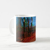 Mug Vêtements de peinture à l'huile de forêt de feu et (Devant gauche)