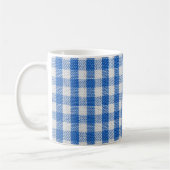 Mug Vêtements de table recouverts de blanc bleu. (Gauche)