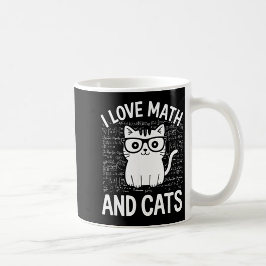 Mug Vêtements drôles de maths et de chats pour les ens (Droite)