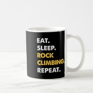 Mug Vêtements drôles pour l'escalade Manger Dormir Esc
