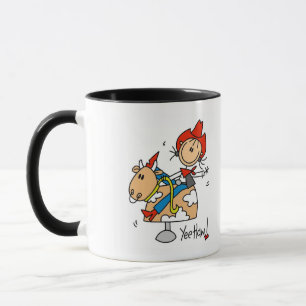 Mug Vêtements et Cadeaux Cowgirl Stick Figure Yee Haw