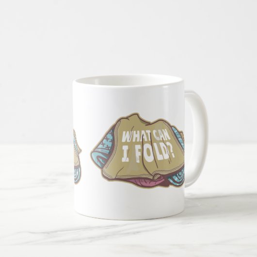 Mug Vêtements pliants, jour de lessive (Devant droit)