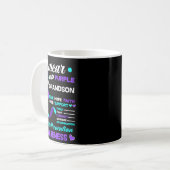 Mug Vêtements pour hommes sarcelle violet pour la prév (Devant gauche)