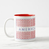 Mug "VÉTÉRAN AMÉRICAIN" bicolore rouge (Gauche)