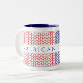Mug "VÉTÉRAN AMÉRICAIN" Navy Bicolore (Devant gauche)