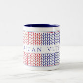 Mug "VÉTÉRAN AMÉRICAIN" Navy Bicolore (Centre)