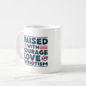 Mug Veteran Child - Raised With Courage (Devant gauche)