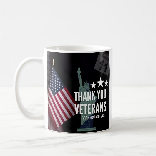 Mug veterans day appreciation - thank you veterans (Gauche)