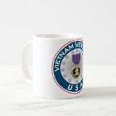 Mug Vétérans du Vietnam des Etats-Unis Purple Heart (Devant gauche)
