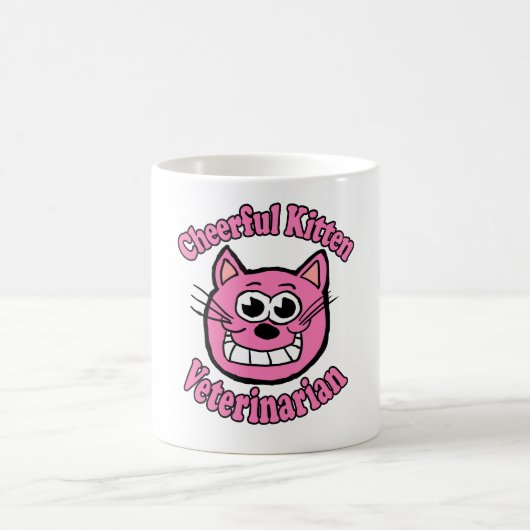 Mug Vétérinaire de chaton joyeux (Centre)