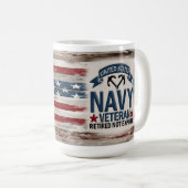 Mug Vétérinaire de la Marine à la retraite États-Unis  (Devant droit)