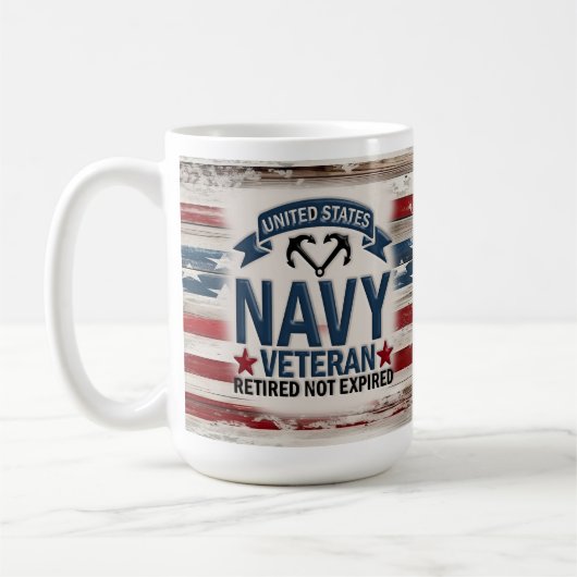 Mug Vétérinaire de la Marine à la retraite États-Unis  (Gauche)