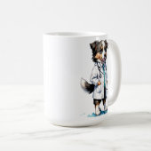 Mug Vétérinaire du chien de dessin (Devant droit)