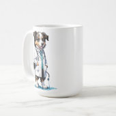 Mug Vétérinaire du chien de dessin (Devant gauche)