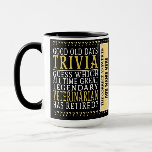 Mug Vétérinaire Funny Personnalisé Retraité, Retraité (Gauche)