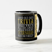Mug Vétérinaire Funny Personnalisé Retraité, Retraité (Devant droit)