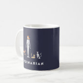 Mug Vétérinaire géométrique féminine (Devant gauche)