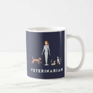 Mug Vétérinaire géométrique féminine