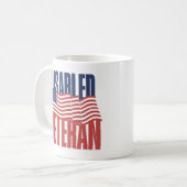 Mug Vétérinaire handicapé Fière patriotique drapeau am (Devant gauche)